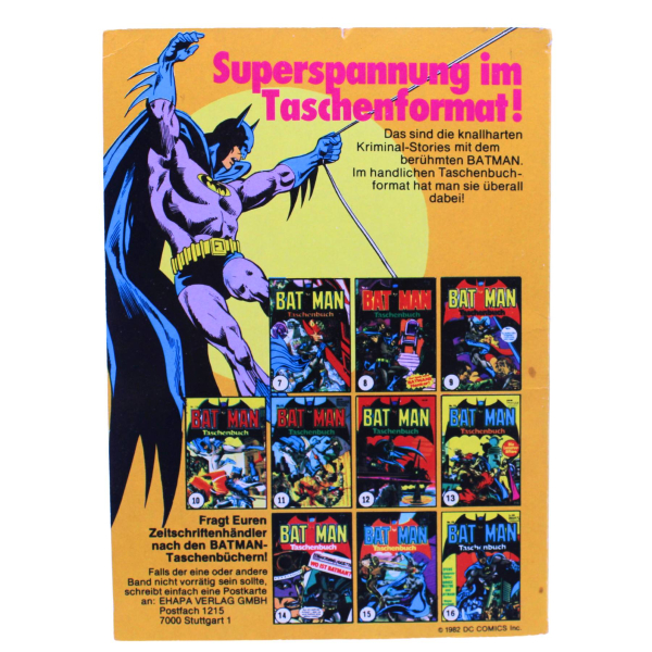 Batman Comic Taschenbuch Nr. 17 (Ehapa 1982) – Mirage, Two-Face & Doctor Death